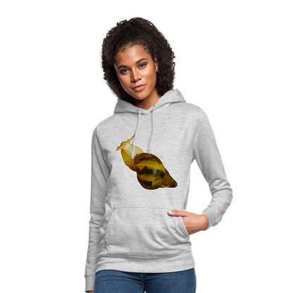 Frauen Freizeit-Hoodie Achatina reticulata Low Poly - Hellgrau meliert