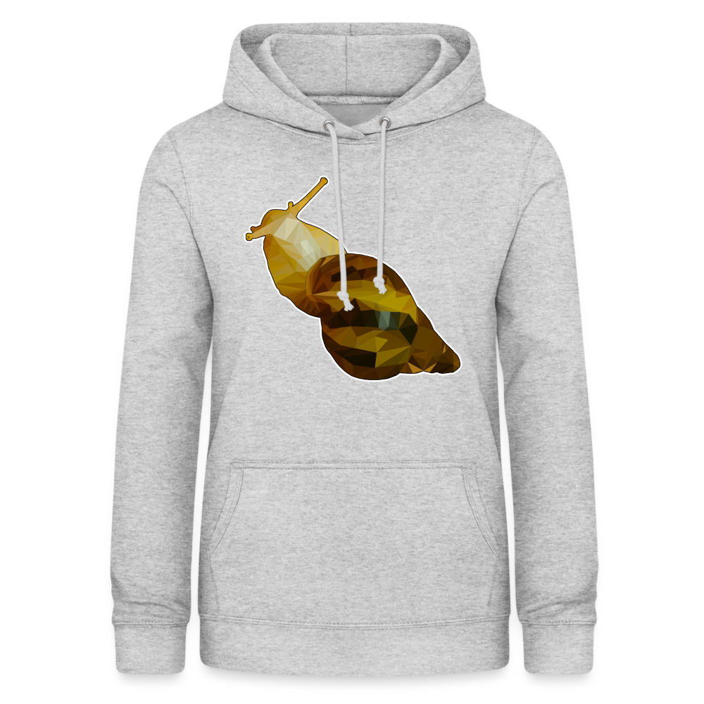 Frauen Freizeit-Hoodie Achatina reticulata Low Poly - Hellgrau meliert