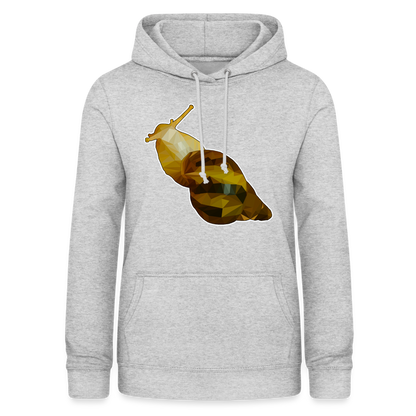 Frauen Freizeit-Hoodie Achatina reticulata Low Poly - Hellgrau meliert