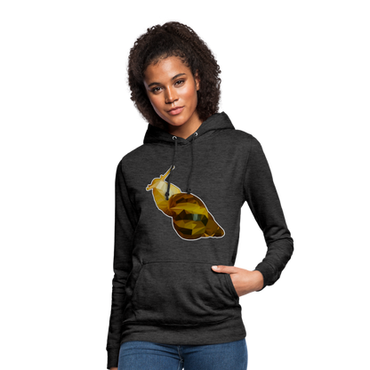 Frauen Freizeit-Hoodie Achatina reticulata Low Poly - Anthrazit