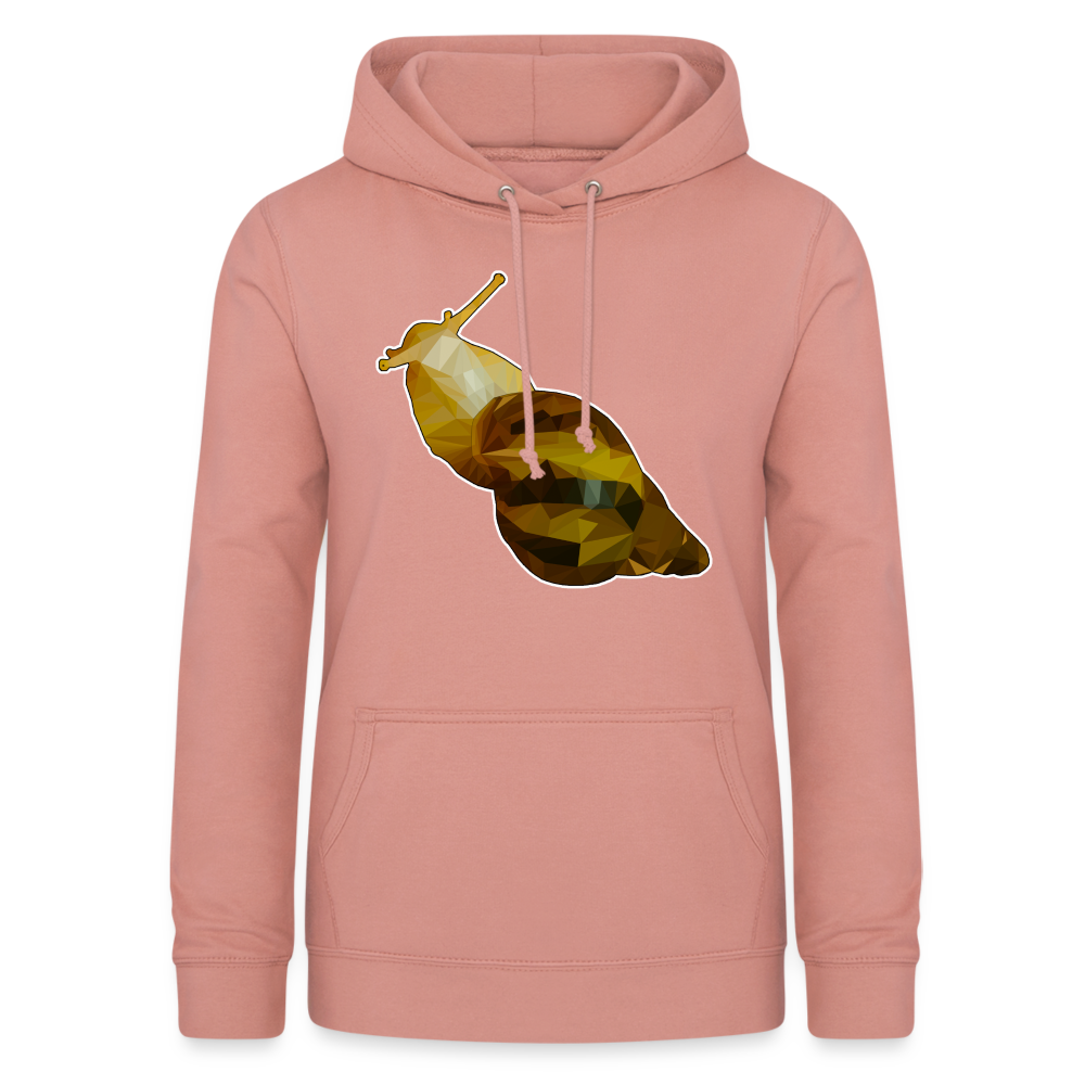 Frauen Freizeit-Hoodie Achatina reticulata Low Poly - Altrosa
