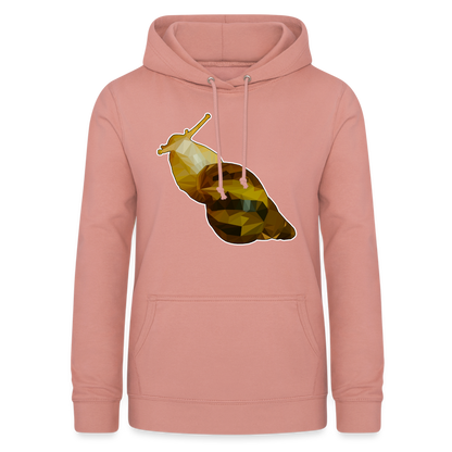 Frauen Freizeit-Hoodie Achatina reticulata Low Poly - Altrosa