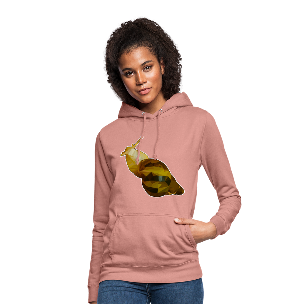 Frauen Freizeit-Hoodie Achatina reticulata Low Poly - Altrosa