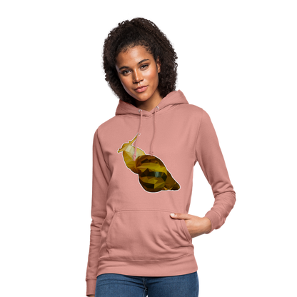 Frauen Freizeit-Hoodie Achatina reticulata Low Poly - Altrosa