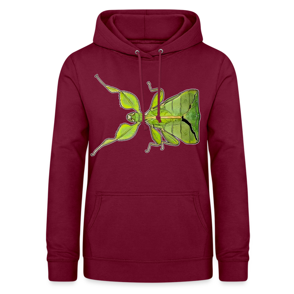 Frauen Freizeit-Hoodie Phyllium philippinicum female - Bordeaux