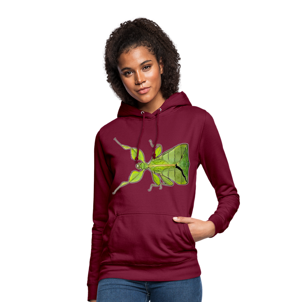 Frauen Freizeit-Hoodie Phyllium philippinicum female - Bordeaux