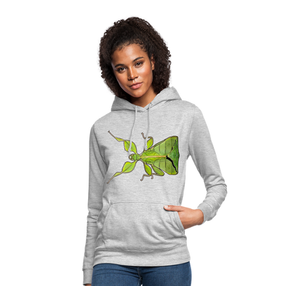 Frauen Freizeit-Hoodie Phyllium philippinicum female - Hellgrau meliert