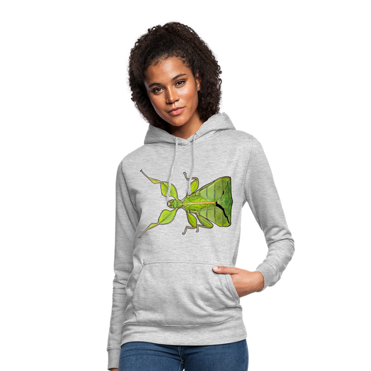 Frauen Freizeit-Hoodie Phyllium philippinicum female - Hellgrau meliert