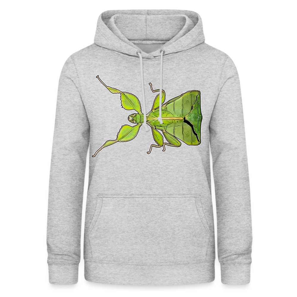 Frauen Freizeit-Hoodie Phyllium philippinicum female - Hellgrau meliert