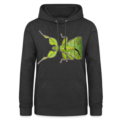 Frauen Freizeit-Hoodie Phyllium philippinicum female - Anthrazit