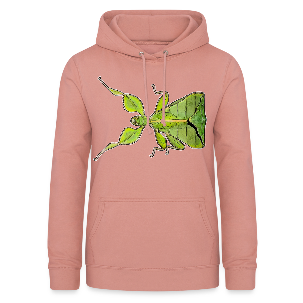 Frauen Freizeit-Hoodie Phyllium philippinicum female - Altrosa