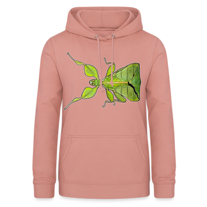 Frauen Freizeit-Hoodie Phyllium philippinicum female - Altrosa