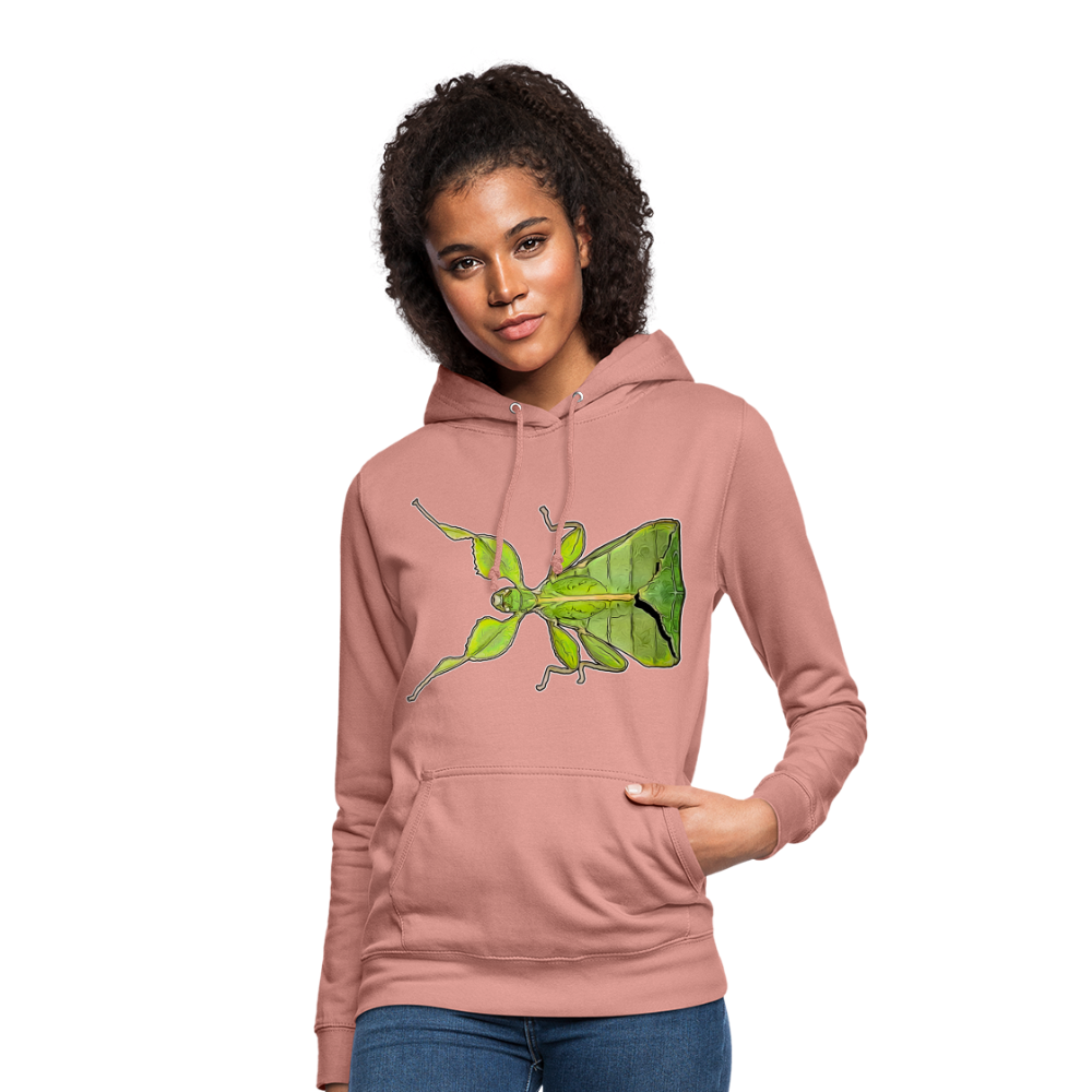 Frauen Freizeit-Hoodie Phyllium philippinicum female - Altrosa