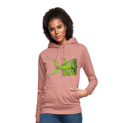 Frauen Freizeit-Hoodie Phyllium philippinicum female - Altrosa