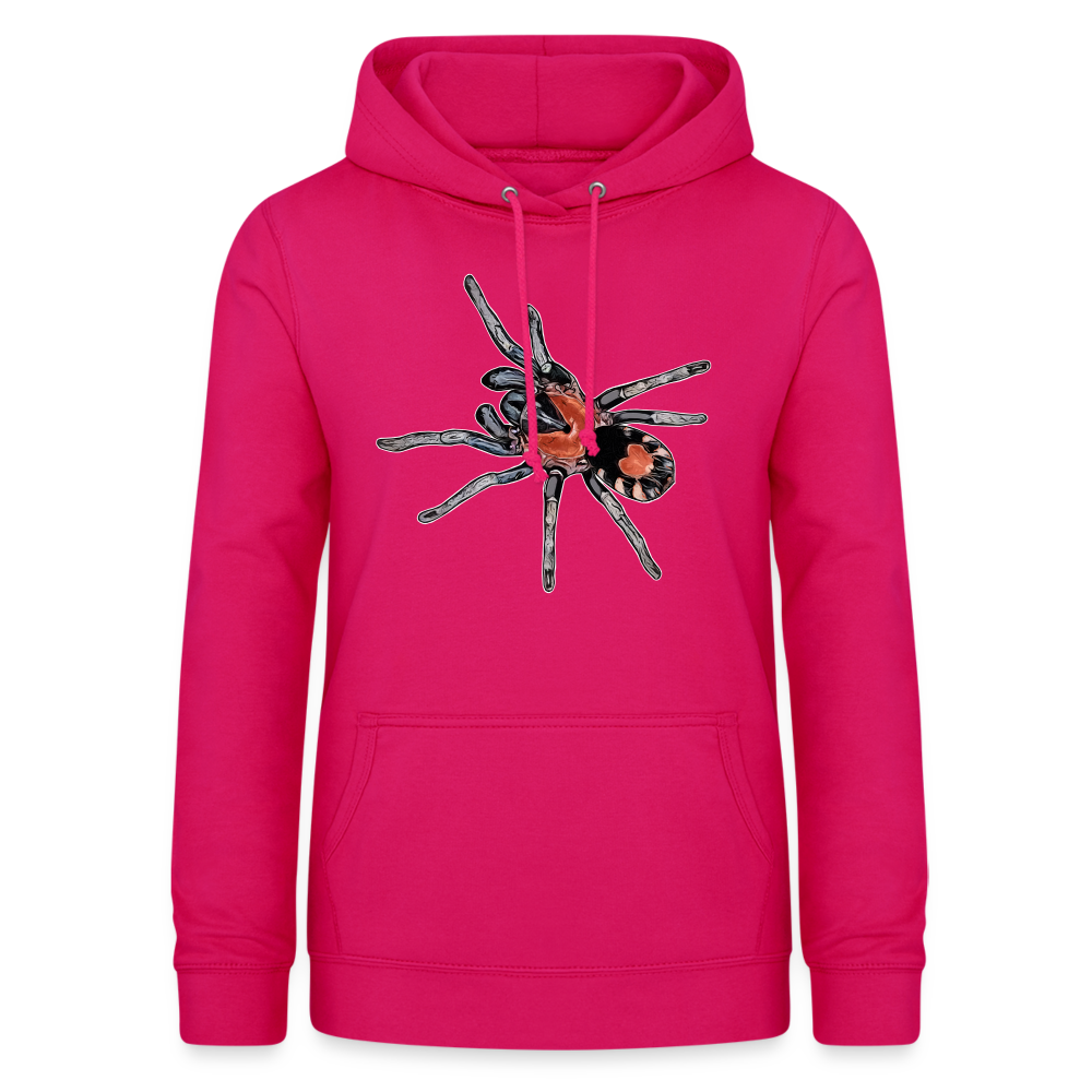 Frauen Freizeit-Hoodie Cyriocosmus elegans - dunkles Pink