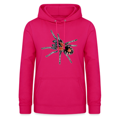 Frauen Freizeit-Hoodie Cyriocosmus elegans - dunkles Pink