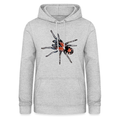 Frauen Freizeit-Hoodie Cyriocosmus elegans - Hellgrau meliert