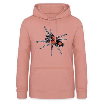 Frauen Freizeit-Hoodie Cyriocosmus elegans - Altrosa