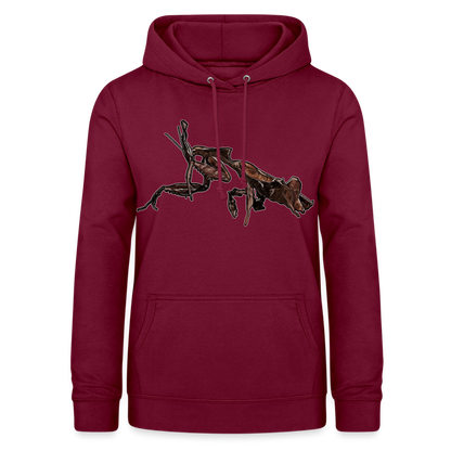 Frauen Freizeit-Hoodie Phyllocrania paradoxa female 2 - Bordeaux