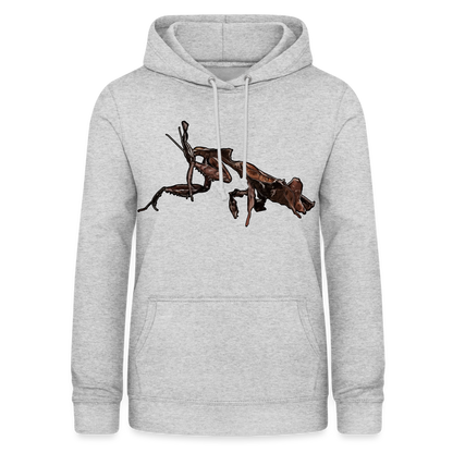 Frauen Freizeit-Hoodie Phyllocrania paradoxa female 2 - Hellgrau meliert