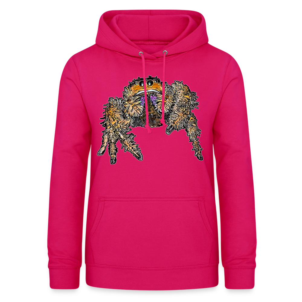 Frauen Freizeit-Hoodie Phidippus regius Everglades female - dunkles Pink