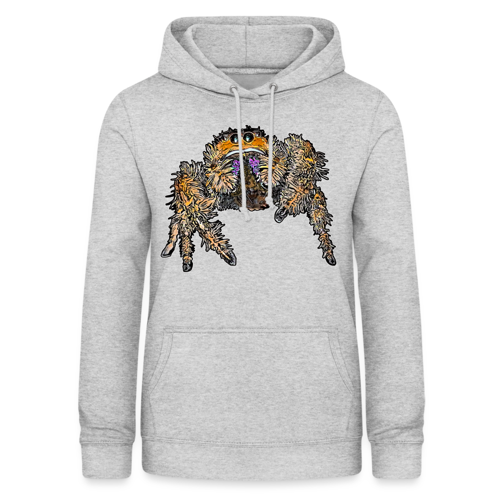 Frauen Freizeit-Hoodie Phidippus regius Everglades female - Hellgrau meliert