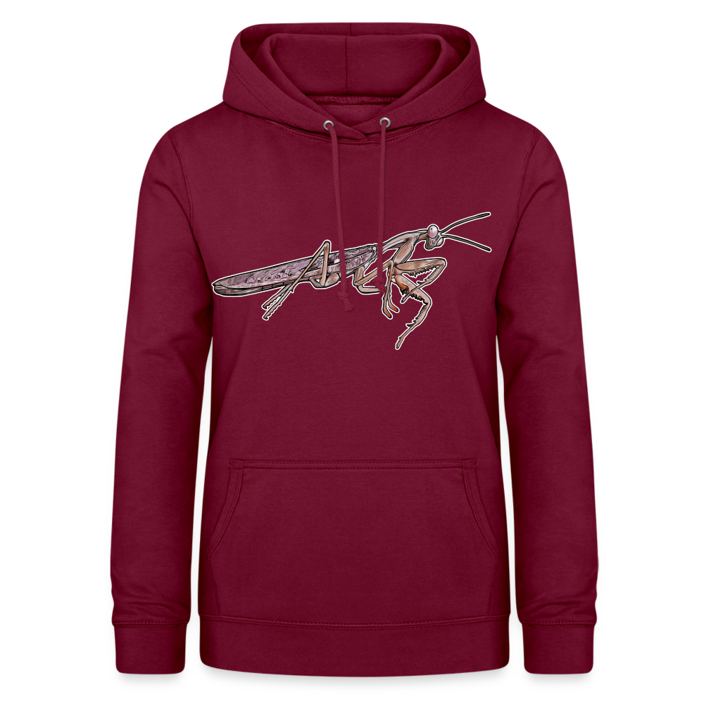 Frauen Freizeit-Hoodie Rhombodera kirbyi male - Bordeaux