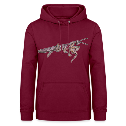 Frauen Freizeit-Hoodie Rhombodera kirbyi male - Bordeaux