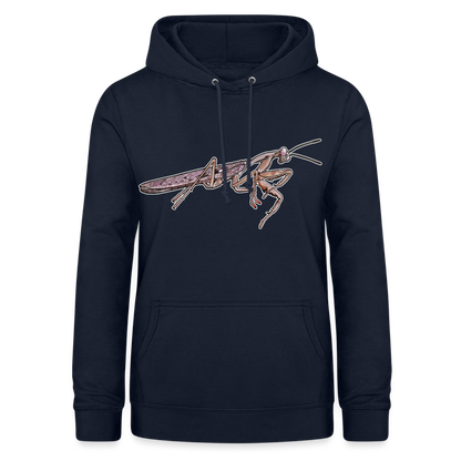 Frauen Freizeit-Hoodie Rhombodera kirbyi male - Navy