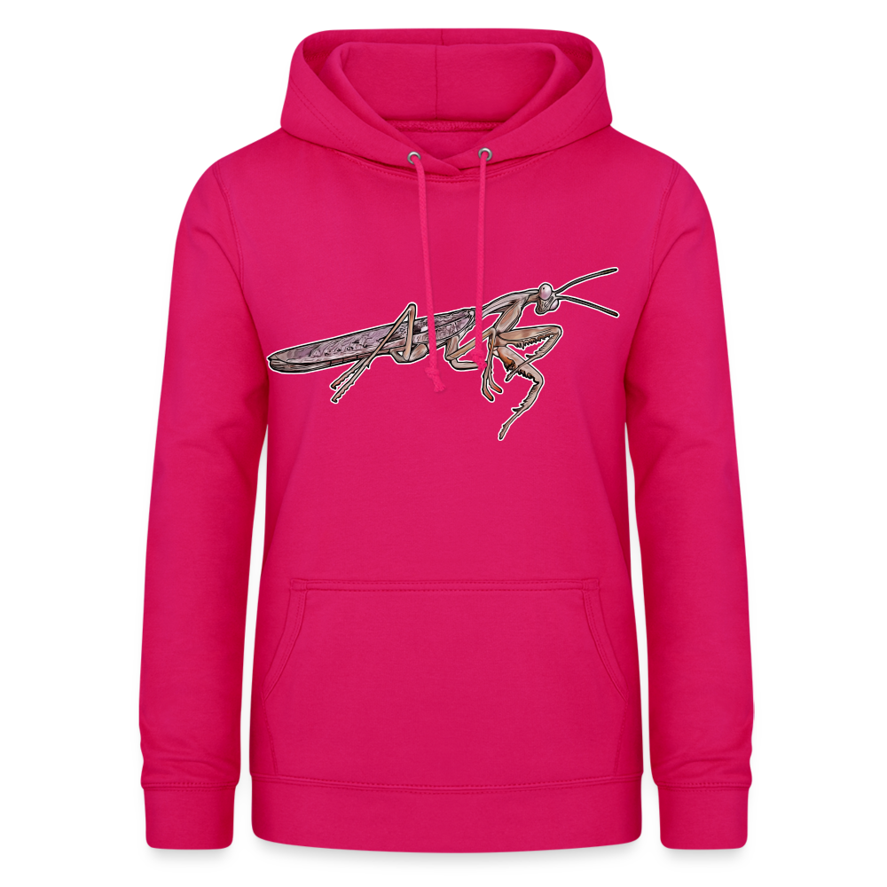 Frauen Freizeit-Hoodie Rhombodera kirbyi male - dunkles Pink