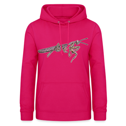 Frauen Freizeit-Hoodie Rhombodera kirbyi male - dunkles Pink