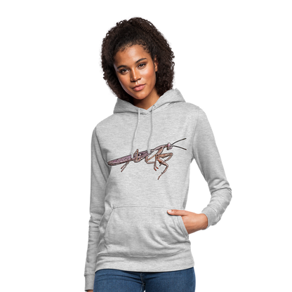 Frauen Freizeit-Hoodie Rhombodera kirbyi male - Hellgrau meliert