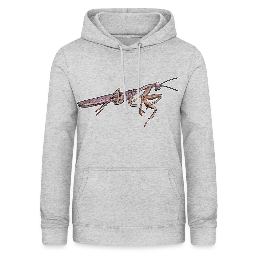 Frauen Freizeit-Hoodie Rhombodera kirbyi male - Hellgrau meliert