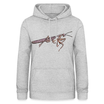 Frauen Freizeit-Hoodie Rhombodera kirbyi male - Hellgrau meliert
