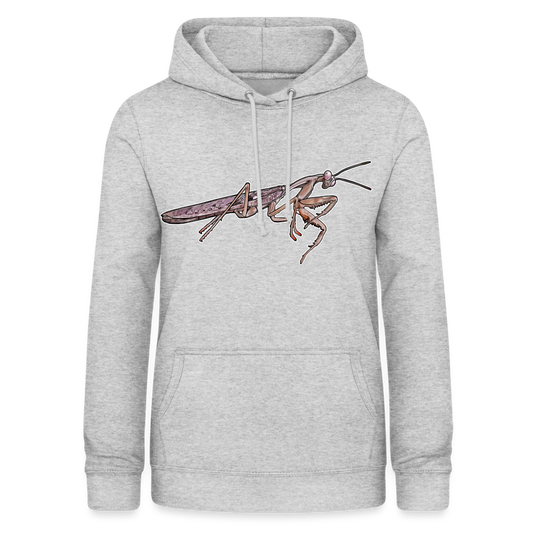 Frauen Freizeit-Hoodie Rhombodera kirbyi male - Hellgrau meliert