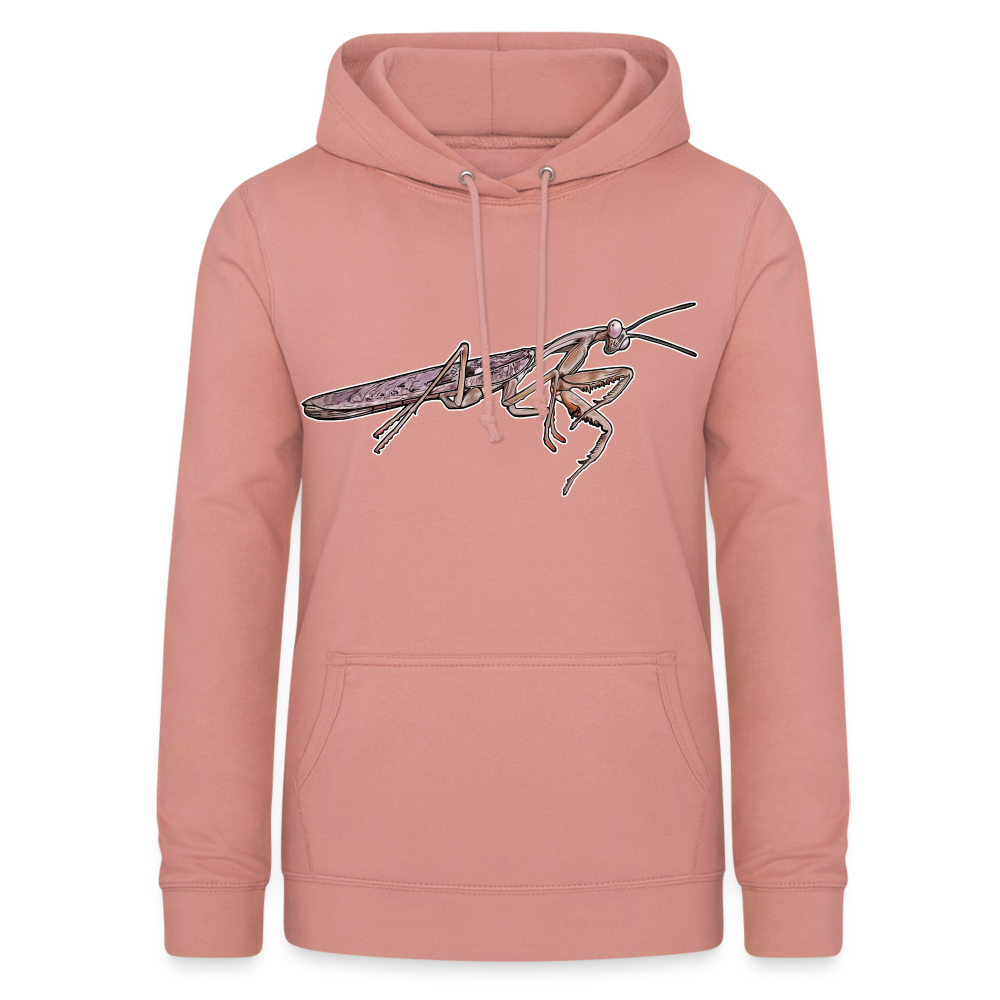 Frauen Freizeit-Hoodie Rhombodera kirbyi male - Altrosa