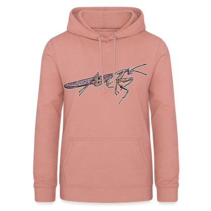 Frauen Freizeit-Hoodie Rhombodera kirbyi male - Altrosa