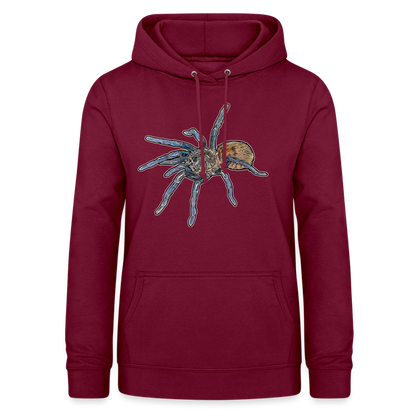 Frauen Freizeit-Hoodie Chromatopelma cyaneopubescens - Bordeaux