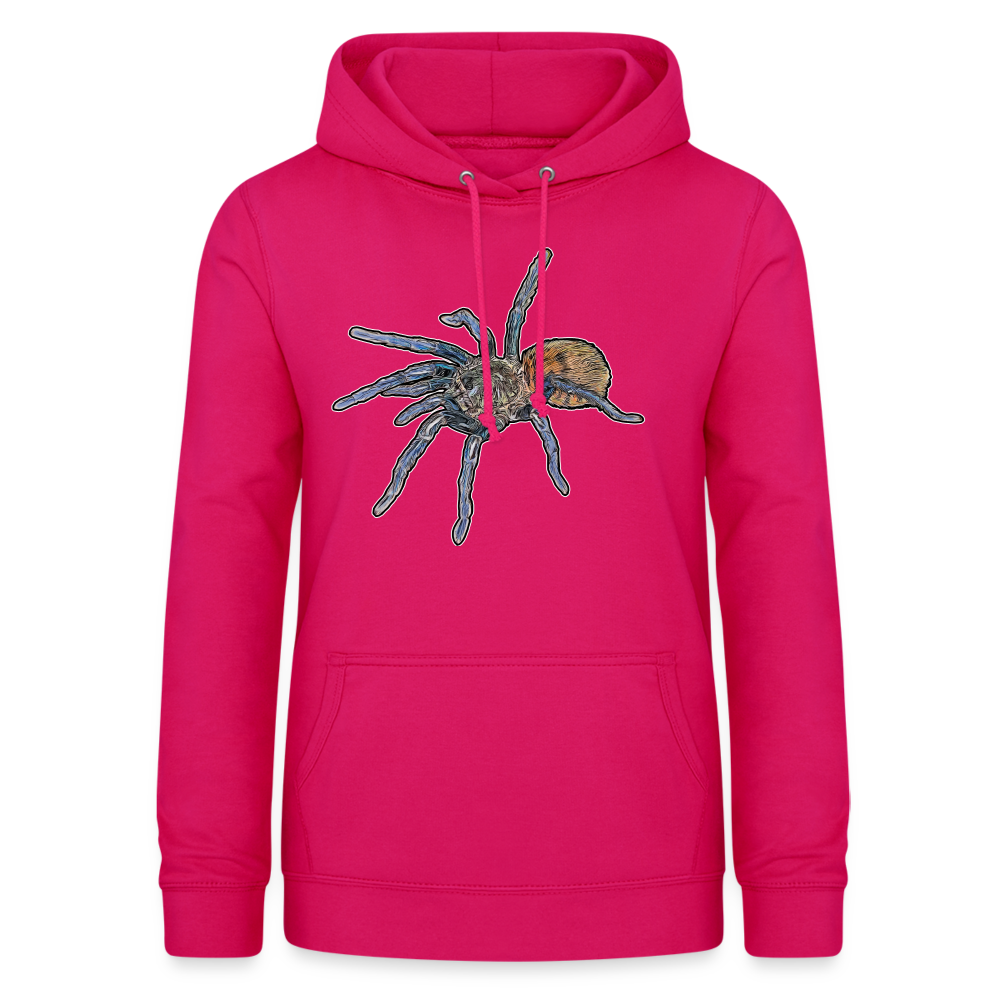 Frauen Freizeit-Hoodie Chromatopelma cyaneopubescens - dunkles Pink