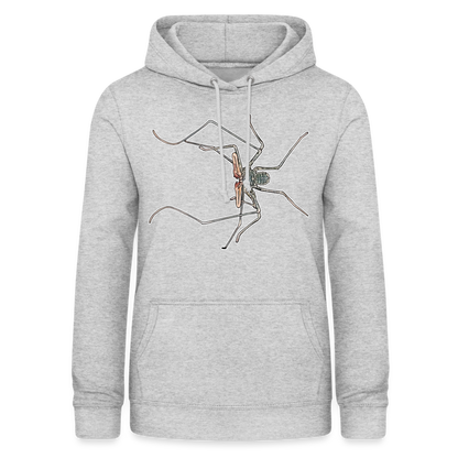 Frauen Freizeit-Hoodie Euphrynichus bacillifer - Hellgrau meliert