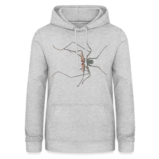 Frauen Freizeit-Hoodie Euphrynichus bacillifer - Hellgrau meliert