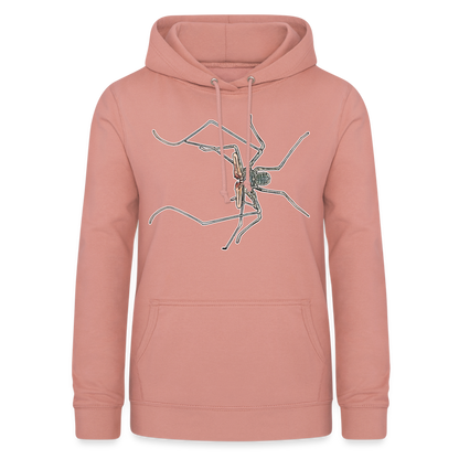 Frauen Freizeit-Hoodie Euphrynichus bacillifer - Altrosa