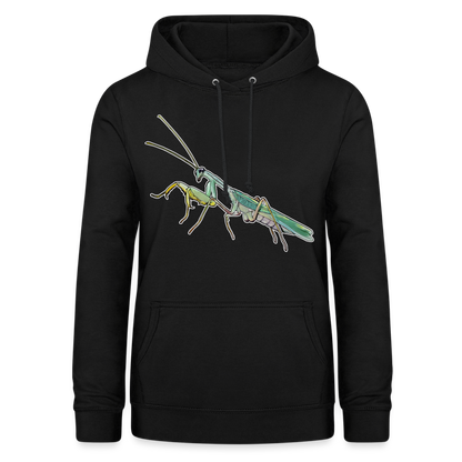 Frauen Freizeit-Hoodie Sphodromantis lineola male - Schwarz