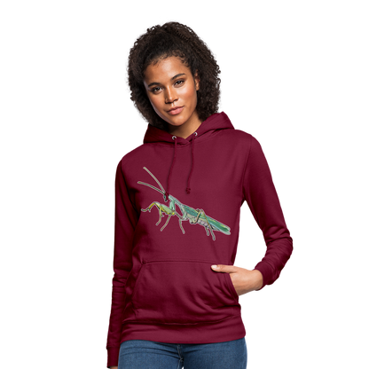 Frauen Freizeit-Hoodie Sphodromantis lineola male - Bordeaux