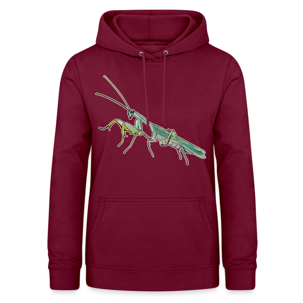 Frauen Freizeit-Hoodie Sphodromantis lineola male - Bordeaux