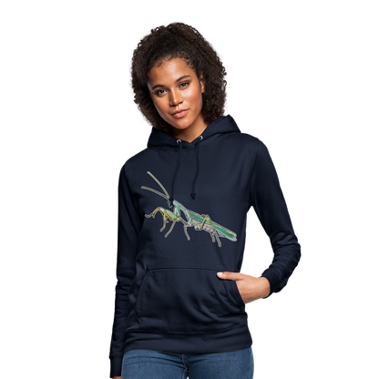 Frauen Freizeit-Hoodie Sphodromantis lineola male - Navy