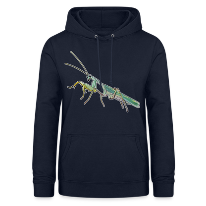 Frauen Freizeit-Hoodie Sphodromantis lineola male - Navy