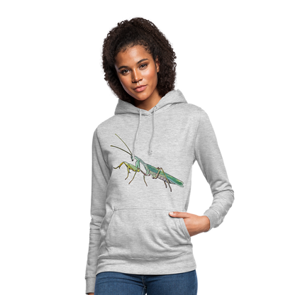 Frauen Freizeit-Hoodie Sphodromantis lineola male - Hellgrau meliert