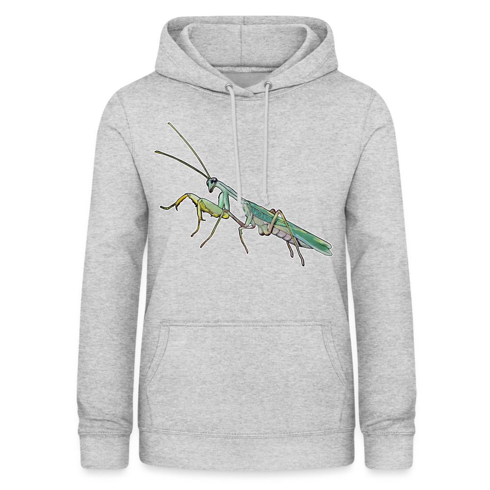 Frauen Freizeit-Hoodie Sphodromantis lineola male - Hellgrau meliert