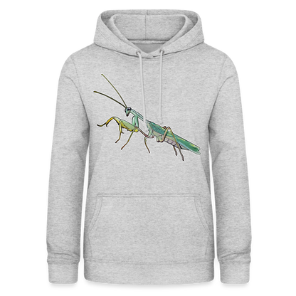Frauen Freizeit-Hoodie Sphodromantis lineola male - Hellgrau meliert